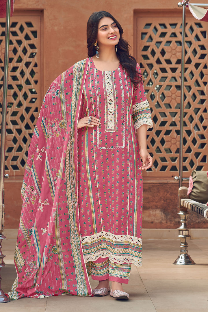 Elegant Pure Mal Mal Cotton Casual Salwar Kameez