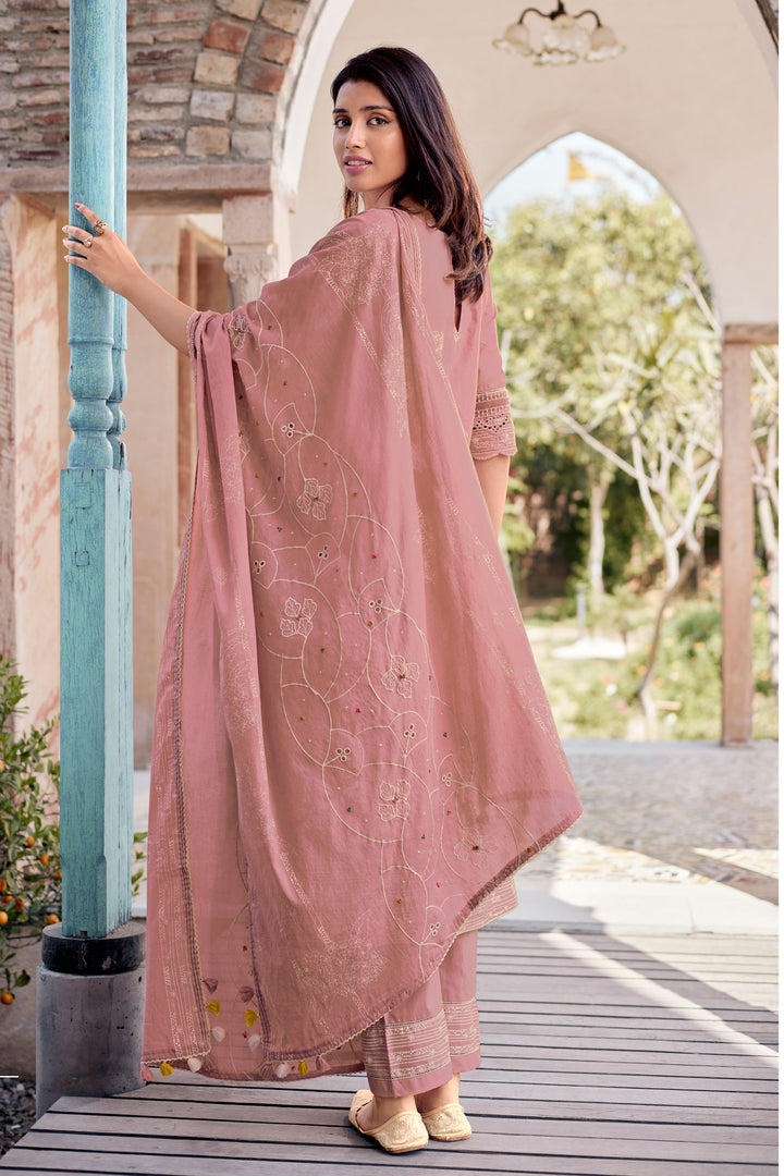 Pure Cotton Embroidery Hand Block Print Salwar Kameez