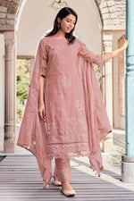 Load image into Gallery viewer, Pure Cotton Embroidery Hand Block Print Salwar Kameez
