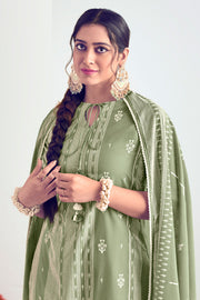 Sea Green Pure Cotton Block Print Daily Wear Salwar Kameez