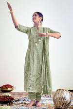 Load image into Gallery viewer, Sea Green Pure Cotton Block Print Daily Wear Salwar Kameez
