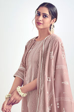 Load image into Gallery viewer, Pure Cotton Block Print Daily Wear Salwar Suit In Rose Pink Color
