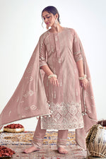 Load image into Gallery viewer, Pure Cotton Block Print Daily Wear Salwar Suit In Rose Pink Color
