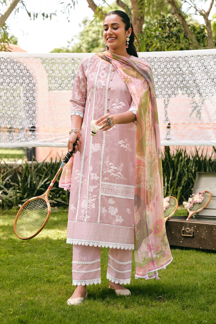 Pure South Cotton Hand Block Print Straight Cut Salwar Kameez