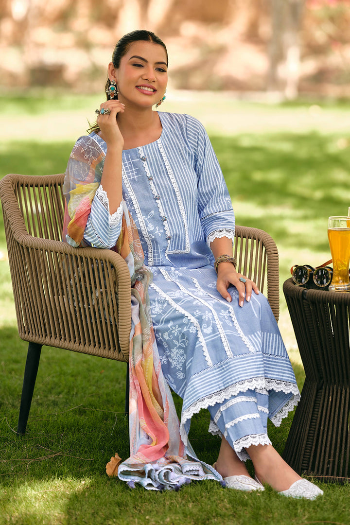 Traditional Hand Block Printed South Cotton Suit