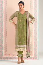 Load image into Gallery viewer, Pure Cotton Embroidered And Digital Print Casual Straight Cut Salwar Suit