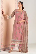 Load image into Gallery viewer, Pure Cotton Digital Print Straight Cut Salwar Suit with Embroidery And Chiffon Dupatta
