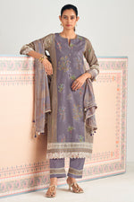 Load image into Gallery viewer, Embroidered Cotton Casual Salwar Kameez With Printed Bottom And Lace Work