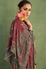 Load image into Gallery viewer, Pure Pashmina Digital Print Long Salwar Kameez In Brown Color
