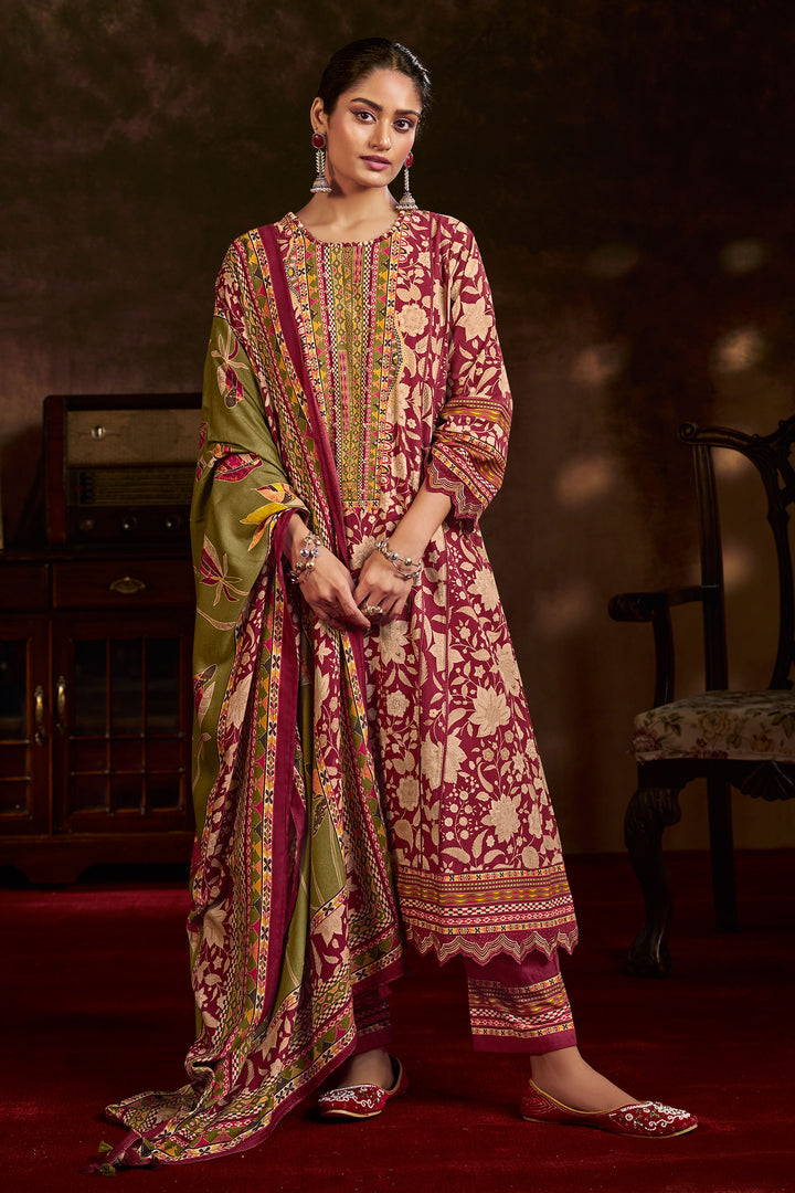 Premium Corduroy Digital Print Salwar Kameez