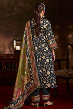 Load image into Gallery viewer, Premium Corduroy Black Digital Print Casual Salwar Suit
