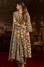 Load image into Gallery viewer, Brown Premium Corduroy Digital Print Casual Suit
