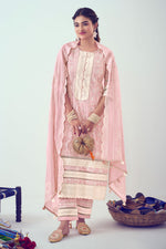 Load image into Gallery viewer, Pink Pure Cotton Lining Khadi Block Print Designer Straight Cut Salwar Suit
