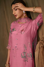 Load image into Gallery viewer, Pure Bemberg Silk Digital Print Designer Long Salwar Kameez
