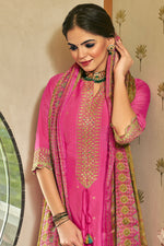 Load image into Gallery viewer, Rani Color Pure Russian Silk Gold Print Designer Long Salwar Kameez
