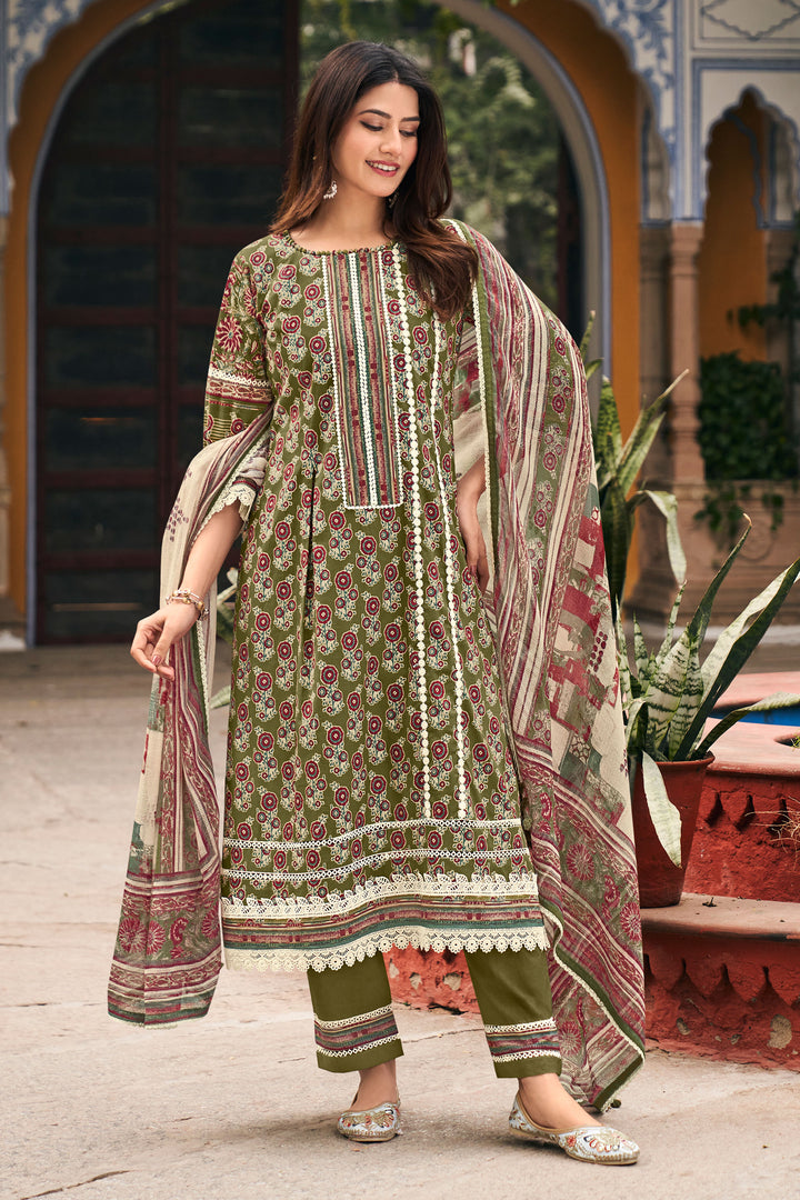 Stylish Cotton Block Print Salwar Suit