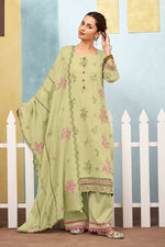 Load image into Gallery viewer, Designer Lino Cotton Straight Cut Palazzo Salwar Suit