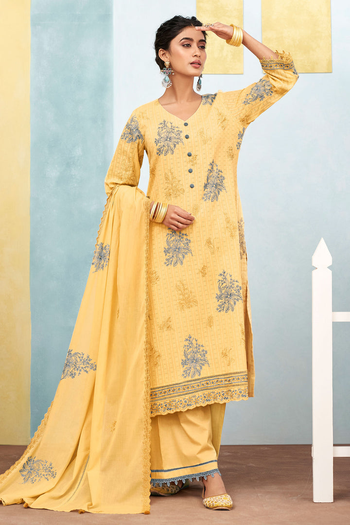 Daily Wear Designer Cotton Palazzo Suit