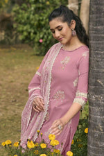Load image into Gallery viewer, Pink Pure Cotton Hand Block Printed Straight Cut Salwar Kameez