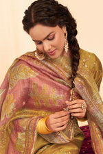 Load image into Gallery viewer, Pure Tissue Mustard Hand Batik Print Designer Salwar Suit
