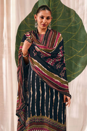 Pure Kutch Satin Ajrak Print Bemberg Chinon Dupatta Designer Salwar Suit