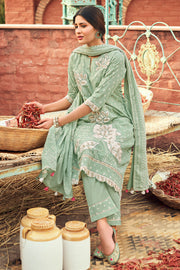 Sea Green Pure Cotton Block Print Salwar Kameez