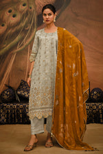 Load image into Gallery viewer, Pure Tissue Self Jacquard With Embroidered Designer Salwar Kameez
