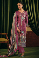 Load image into Gallery viewer, Pink Premium Corduroy Digital Print Casual Salwar Suit
