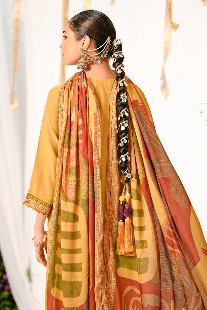 Designer Bemberg Muslin Checks Silk Salwar Suit With Lace And Digital Print Dupatta