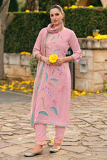 Load image into Gallery viewer, Elegant Linen Embroidered Daily Wear Salwar Kameez