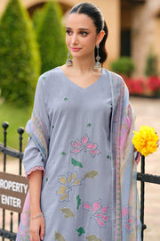 Traditional Pure Linen Embroidered Daily Wear Salwar Kameez