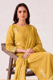 Premium Chanderi Beads Patti Designer Salwar Kameez
