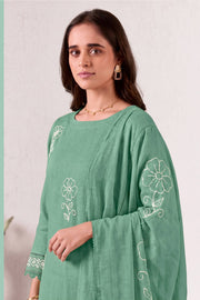 Malai Chanderi Lace Beads Work Salwar Suit