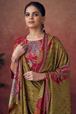 Load image into Gallery viewer, Maroon Pure Pashmina Digital Print Casual Salwar Kameez