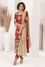 Load image into Gallery viewer, Pure Cotton Hand Block Print With Embroidery Work Salwar Suit
