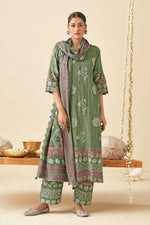 Load image into Gallery viewer, Pure Pashmina Slub Hand Batik Print Salwar Suit
