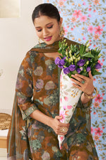 Load image into Gallery viewer, Pure Premium Organza Jacquard Digital Print Salwar Kameez