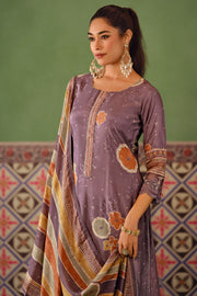 Purple Pure Premium Muslin Silk Fancy Digital Print Designer Suit
