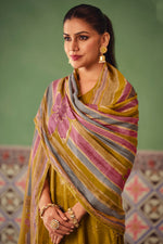 Load image into Gallery viewer, Premium Muslin Silk Fancy Digital Print Brown Salwar Suit