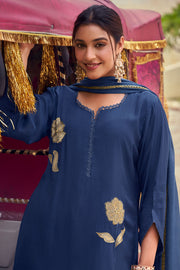 Premium Muslin Silk Patchwork Salwar Suit