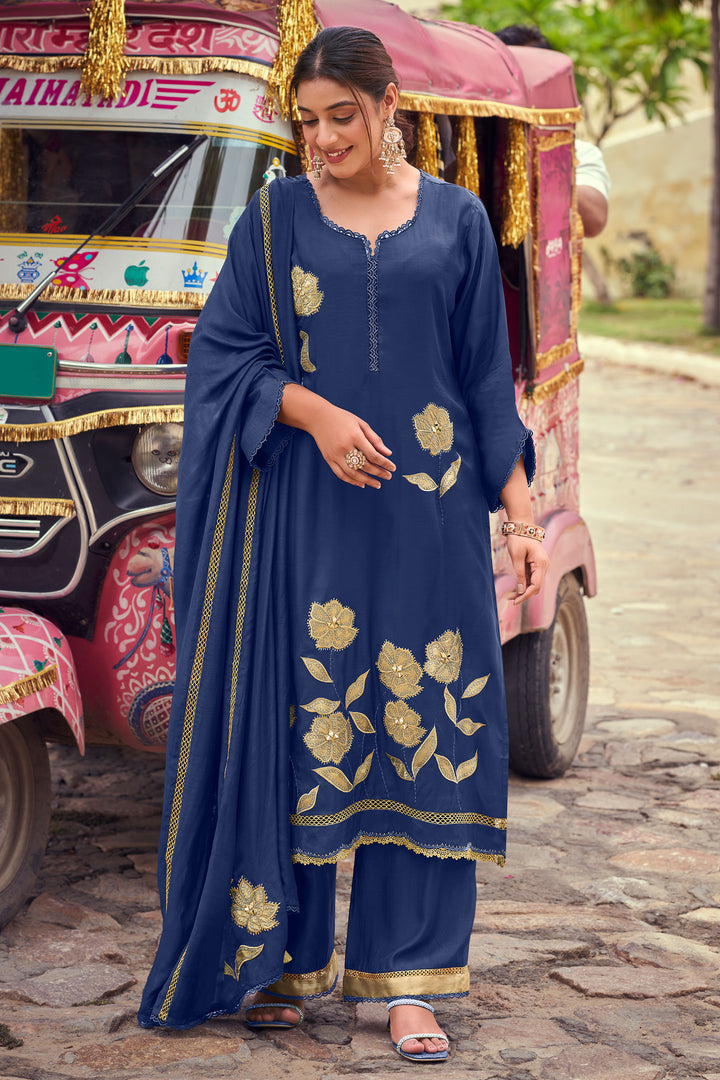 Premium Muslin Silk Patchwork Salwar Suit