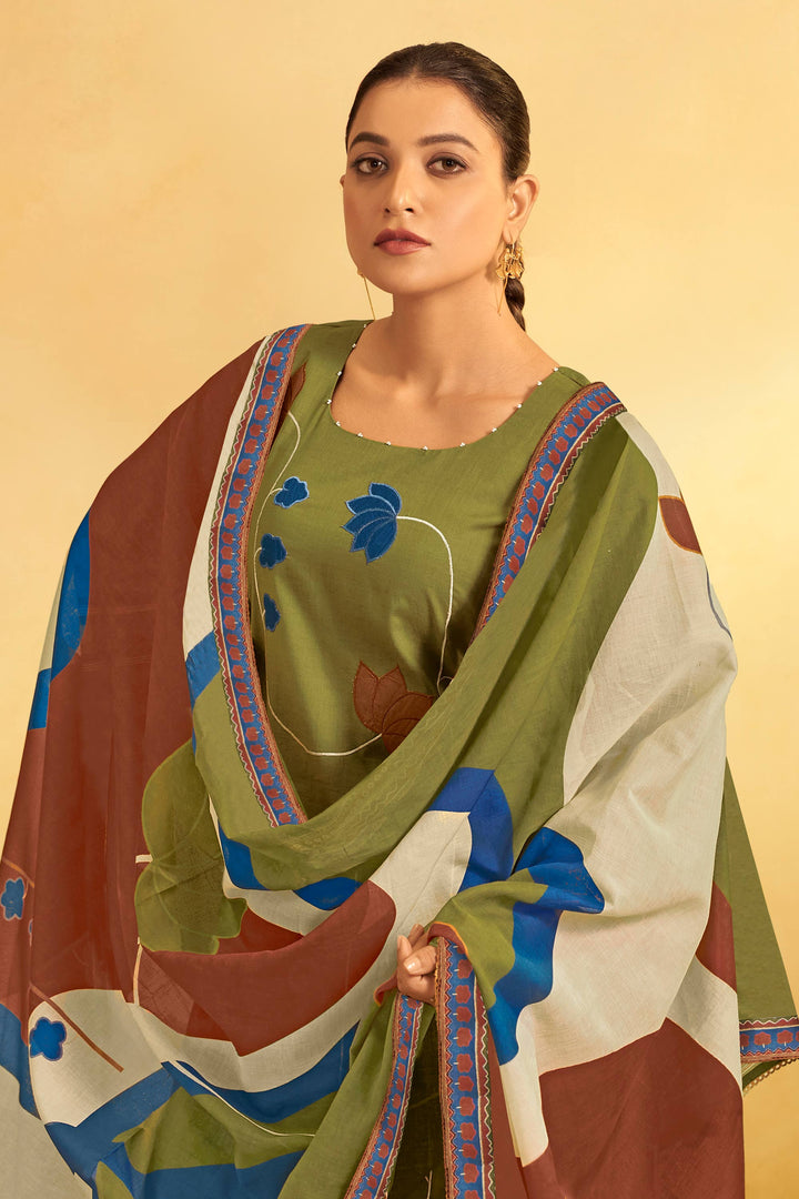 Women'S Pure Cotton Embroidered Daily Wear Salwar Kameez