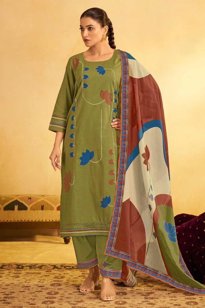 Women'S Pure Cotton Embroidered Daily Wear Salwar Kameez