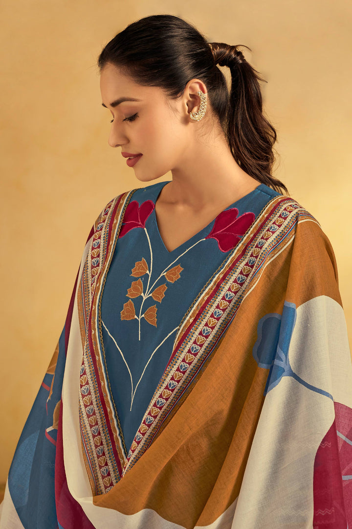 Premium Cotton Patchwork Embroidery Traditional Salwar Suit