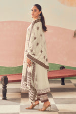 Load image into Gallery viewer, Beige Pure Cotton Jacquard Embroidery Work Salwar Suit
