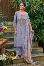 Load image into Gallery viewer, Elegant Premium Cotton Borer Embroidery Straight Cut Salwar Suit