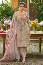 Load image into Gallery viewer, Designer Premium Cotton Embroidered Straight Cut Salwar Kameez