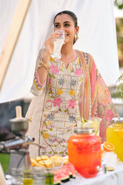 Traditional Embroidered South Cotton Daily Wear Salwar Kameez