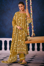 Load image into Gallery viewer, Brown Pure Premium Pashmina Digital Print Casual Salwar Suit
