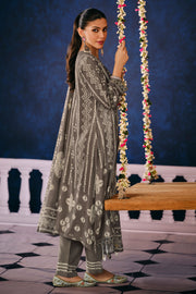 Pure Premium Pashmina Digital Print Casual Salwar Kameez In Grey Color